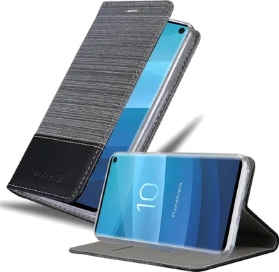 Produktbild von Cadorabo Hülle für Samsung Galaxy S10 5G Schutzhülle in Grau Handy Hülle Etui Book Case Cover
