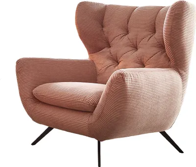 Produktbild von KAWOLA Sessel CHARME Hochlehnsessel Cord rosa