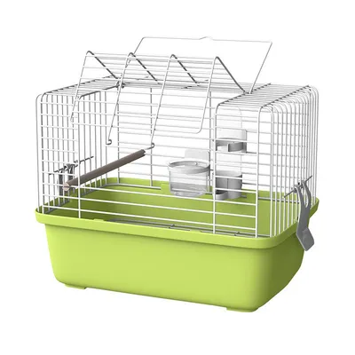 Produktbild von Papageien Transportkäfig, Tragbar Transporterka, Wellensittich, Nymphensittich, Perlenpapagei, Haustier Vogelkäfig, Grün , 30x21x24 cm
