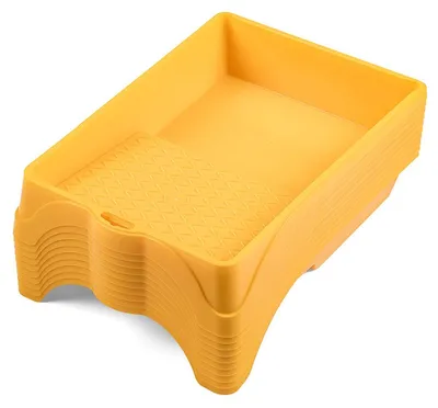 Productafbeelding van Hardy Working Tools, 10 verfbakken, breedte 25 cm, lengte 36 cm, kunststof, geel, artikelnummer A0146-221036
