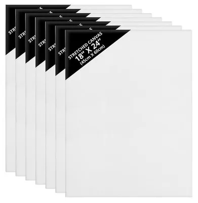 Zdjęcie produktu dla Zestaw 7 sztuk oprawionych płócien Unyqoos®, format 45 x 60 cm, bawełna, grubość 3 mm, podwójnie zagruntowane – idealne do malarstwa akrylowego i olejnego