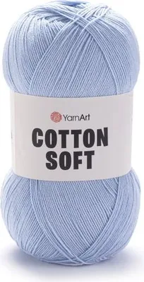 Produktbild von YarnArt Baumwolle Soft Baumwollmischung 55/45 - 600 m, 100 g, Błękit
