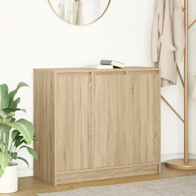 Produktbild von Sideboard Wohnzimmer - Sonoma-Eiche 85x34x76 cm Holzwerkstoff - Kommoden CC32341