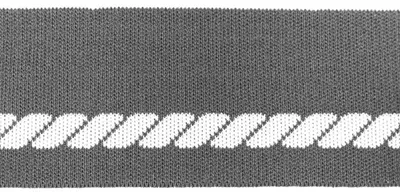 Cuff Bündchen Strickbündchen 110x7cm Baumwolle elastisch, Maritin grau