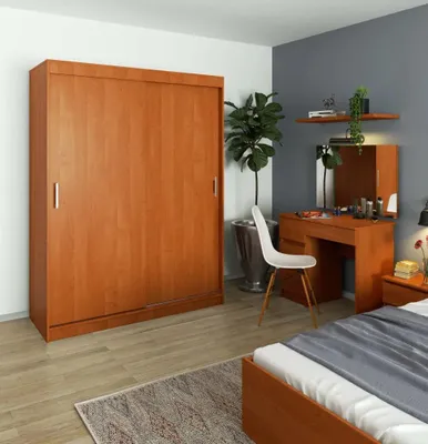 Obrázok produktu pre Priestranná šatníková skriňa 150 cm VALESTRA - jelša