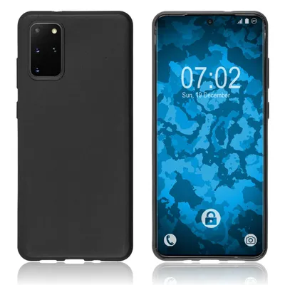 Produktbild von PhoneNatic Case kompatibel mit Samsung Galaxy S20+ - schwarz Silikon Hülle matt Cover