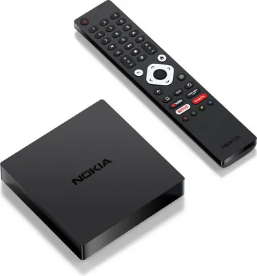 Produktbild von Nokia Streaming Box 8010 Ethernet (RJ-45) 4K Ultra HD Black NOKIA Typ HD: 4K Ultra HD, Farba výrobku: Čierna, Spotreba energie: 12 W, Pripojenie Ethernet LAN: Áno, Wi-Fi: Áno, Počet portov USB 2.0: 1, Počet portov HDMI: 1, Ručné diaľkové ovládanie: Áno, Zdroj signálu: Ethernet (RJ-45)