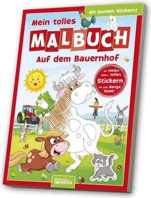Produktbild von Malbuch mit Stickern: Bauernhof
