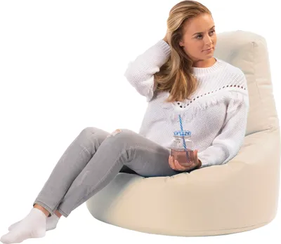 Produktbild von sunnypillow Gaming Sitzsack XXL mit Styropor Füllung Outdoor & Indoor für Kinder & Erwachsene Sitzsäcke Sitzkissen Bodenkissen viele Farben zur Auswahl Cremefarben
