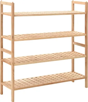 Produktbild von Schuhregal Walnussholz Massiv 69x26x81 cm