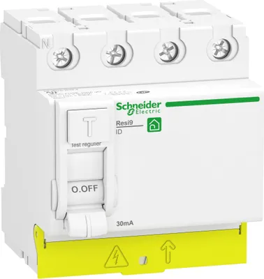 Image de Resi9 - interrupteur différentiel - 4P - 63A - 30mA - Type A - peignable - SCHNEIDER ELECTRIC - R9PRA463