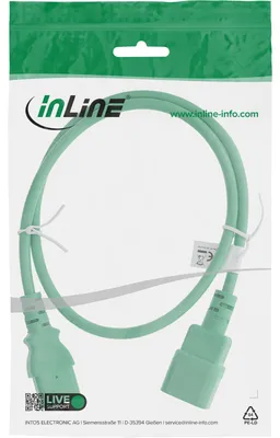 Zdjęcie produktu dla InLine 16501G, 1 m, C13 panel, C14 panel, H05VV-F, 250 V