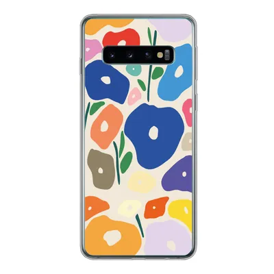 Produktbild von MuchoWow® Handyhülle Schutzhülle Hülle für Samsung Galaxy S10 Blume - Abstrakt - Blätter Silikon Softcase Handy Hülle - Handytasche
