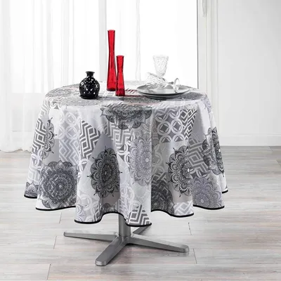 Image de Nappe Flamenco gris 180 cm