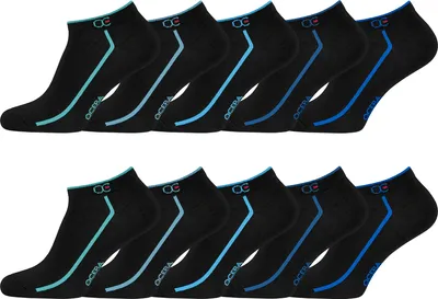 Produktbild von Schwarze Sneaker Uni  mit stylischen, blauen Streifen in Gr. 39-42