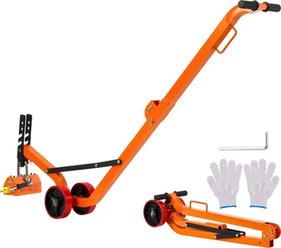 Produktbild von Lasthebemagnet - Kanaldeckelheber mit Rollwagen - 600 kg Hebekraft - Permanentmagnet - 2 Räder - Verstellbarer Griff - Stahlwagen