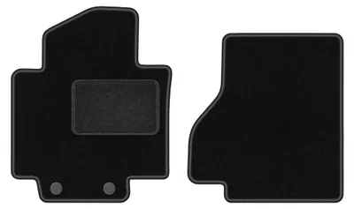 Produktbild von Velours-Fußmatten Vorne für Nissan E-NV200 2014-2021 (Van) – 2-tlg, Schwarz, passgenau – Wielganizator LUX