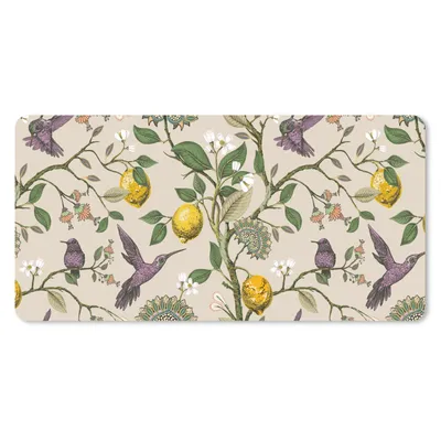 Produktbild von MuchoWow® Mauspad Mousepad Muster - Vogel - Pflanzen - Obst 60x30 cm - Mousepads - Maus Mat - Pad - Mausunterlage - Nachhaltig