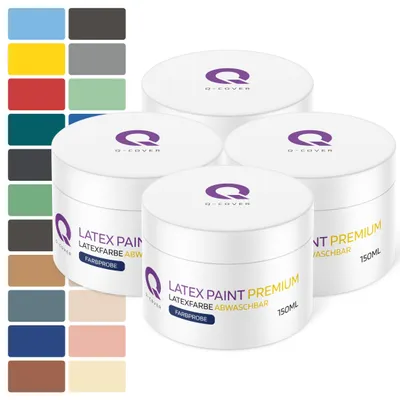 Produktbild von Latexfarbe Abwaschbar | Innenfarbe | Wandfarbe | Deckenfarbe | Klasse 2 Mattfarbe Für Allergiker Scheuerfest Geruchlos Frei | Muster 150 ml