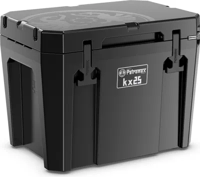 Zdjęcie produktu dla Lodówka turystyczna Petromax 25 litrów czarna KX25-BLACK do kempingu, wędkowania i pikniku / Niezależna od zasilania elektrycznego
