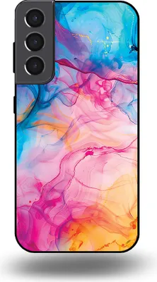Produktbild von Smartphonica Telefon Fall geeignet für Samsung Galaxy S22 Plus mit Regenbogen Acryl Marmor Print - TPU Backcover Fall Regenbogen Acryl Marmor Design
