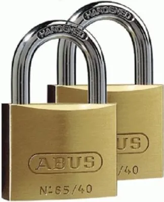 Produktbild von ABUS Vorhängeschloss Messing 65/40 - 2er Set 0027430