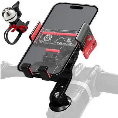 Produktbild von Faltbarer Fahrrad-Handyhalter mit 360° Drehung