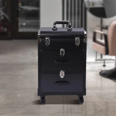 Immagine prodotto di Valigetta per il trucco - Trolley per il trucco - Contenitore per cosmetici - Beauty case - Scatola per il trucco - Struttura in alluminio