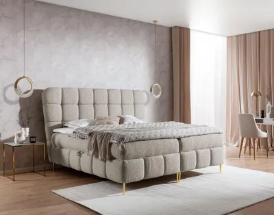 Produktbild von YOURHOUSE24 Boxspringbett LOLLY Hotelbett Mit Zwei Bettkasten Kontinentales Bett (Farbe: corbett 21, Größe: 140x200 cm)