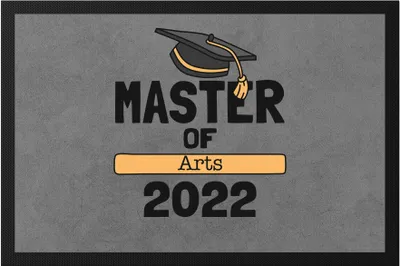 Produktbild von Master of Arts 2022 Fußmatte Studium Absolvent Abschluss Geschenk Masterabschluss Uni