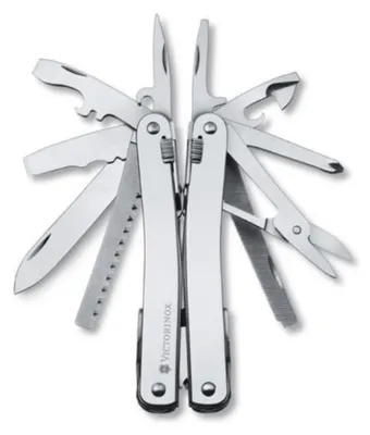 Image de Victorinox SwissTool Spirit II dans son étui en cuir 3.0224.L