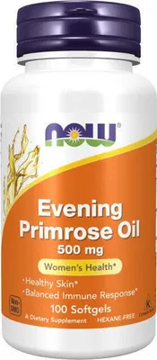 Produktbild von Nachtkerzenöl 500 mg 100 Weichkapseln Now Foods