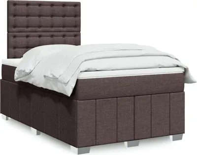 Produktbild von Möbel2024 Boxspringbett mit Matratze Dunkelbraun 120x200 cm Stoff Klassische Betten 121522