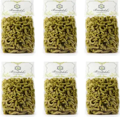 Produktbild von 6x Brontedolci Casarecce al Pistacchio Hartweizengrieß Pasta Pistazienpaste 500g