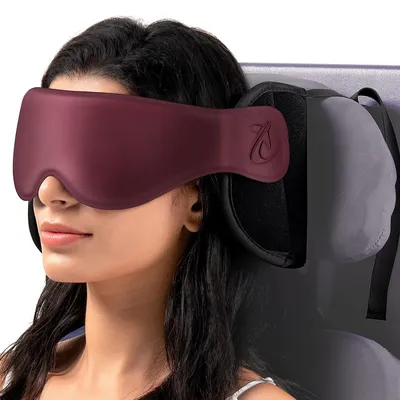 Zdjęcie produktu dla Solidchoice - Poduszka podróżna z 3D maską na oczy, zapewniająca komfortowy sen