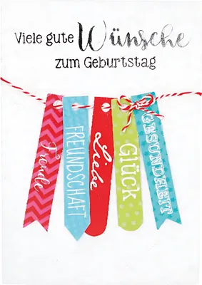 Produktbild von Designers Best Klappkarte Motiv 27, Viele gute Wünsche zum Geburtstag