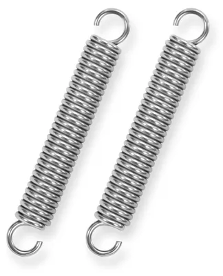 Zugfedern mit Haken, Edelstahl, 80 mm, 2 Stück