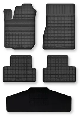 Produktbild von Gummi-Fußmatten + Tunnel für Mercedes W246 2011-2018 – 5-tlg, Schwarz, Semi-Universal, angepasst – Wielganizator Semi-Universal
