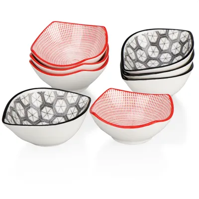 Produktbild von com-four® 8-teiliges Snackschalenset - kleine, farbige Snackschälchen