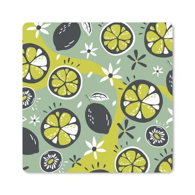 Produktbild von MuchoWow® Mauspad Mousepad Sommer - Obst - Blumen 20x20 cm - Mousepads - Maus Mat - Pad - Mausunterlage - Desk Mat - Bureauartikeln