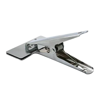 1 Stoff-Klammer aus Metall 120mm mit Andruckwippe
