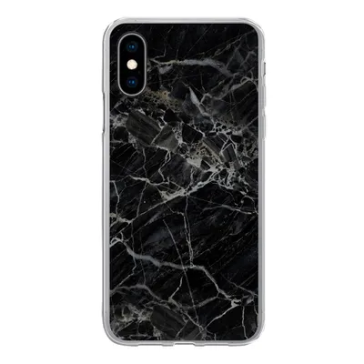 Produktbild von MuchoWow® Handyhülle Schutzhülle Hülle für iPhone X Marmor - Schwarz - Weiß Silikon Softcase Handy Hülle - Handyhülle