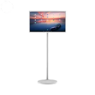 Produktbild von 24 Zoll Digitales Display Kundenstopper, 4K Ultra HD Vertical Monitor, Um 90 Grad verstellbar für Homeoffice, Gaming und Sportaufnahmen, Weiß