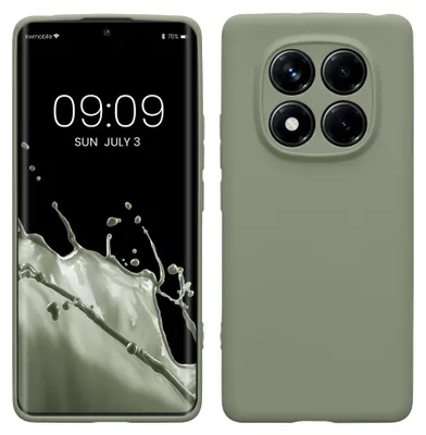 Produktbild von kwmobile Handyhülle für Xiaomi Redmi Note 14 Pro 4G Hülle - weiches Handy Silikon Case - Schutzhülle Cover - Graugrün