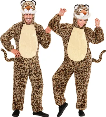 Produktbild von Leopard Kostüm für Erwachsene | Braun - Overall Tierkostüm Größe: M/L