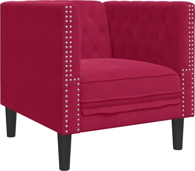 Produktbild von vidaXL Chesterfield-Sessel Weinrot Samt