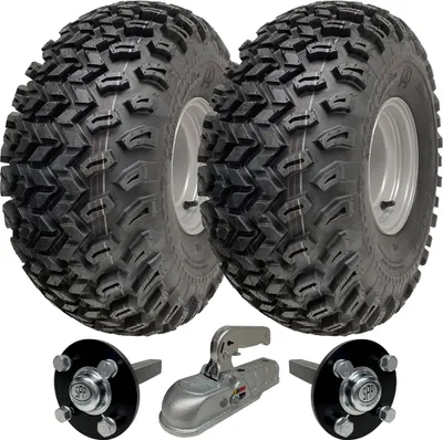 Produktbild von 22x11.00-8 Utility ATV Quad Trailer Kit Räder Achsen & Anhängerkupplung P334 Kapazität 900kg