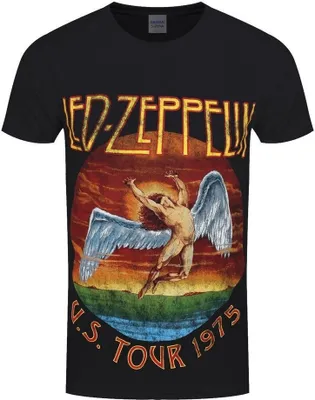 Obrázek produktu pro Led Zeppelin - tričko "USA Tour '75" pro muže/dámy Uni RO930 (M) (Black)