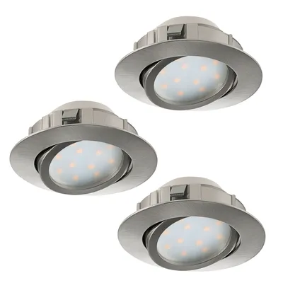 Produktbild von EGLO Pineda, Einbaustrahler, Nicht austauschbare(s) Leuchtmittel, 6 W, 3000 K, 500 lm, Nickel