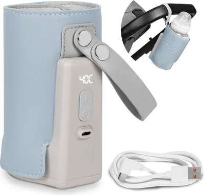 Produktbild von Lionelo Flessenwarmer Draagbare Thermup GO Plus USB-C, LCD display, 0-65°C - Blau